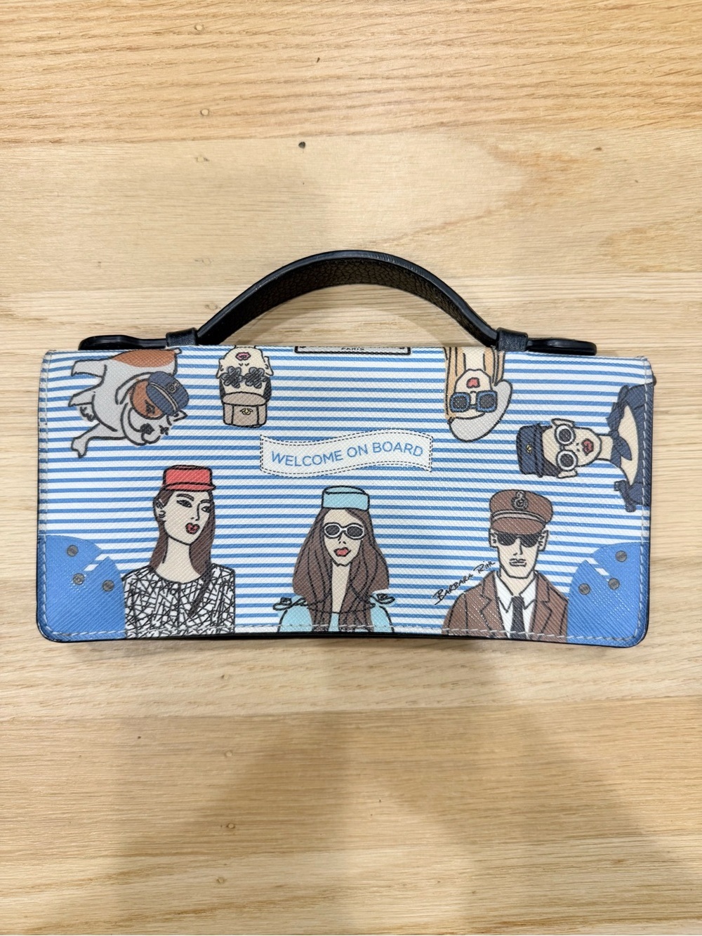 Barbara Rihl Travel Aviation Theme Clutch Wallet